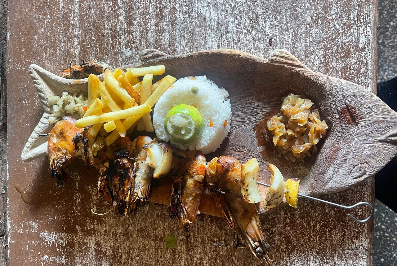 Brochettes de gambas